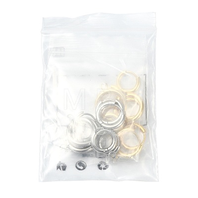 16Pcs 201 Stainless Steel Huggie Hoop Earring Findings STAS-FS0002-27B-1
