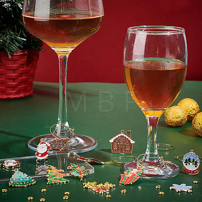 DIY Christmas Wine Glass Charm Making Kits DIY-SC0018-88-1