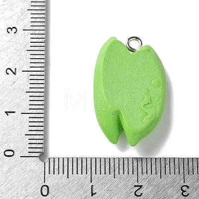 Resin Iron Pendants RESI-D280-09-1