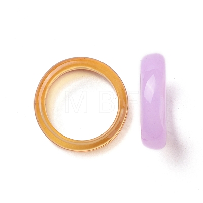 Resin Finger Rings RESI-WH0024-76-1