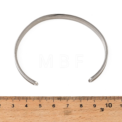 6MM 304 Stainless Steel Blank Grooved Cuff Bangle Making SA-CBA4244-01P-1
