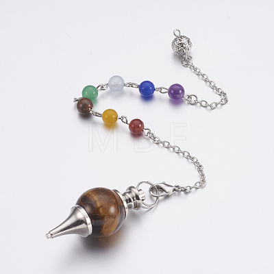Natural & Synthetic Mixed Stone Sphere Dowsing Pendulums MAK-P009-E-1