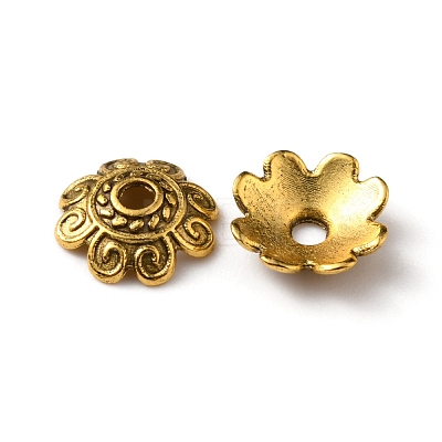 Tibetan Style Alloy Bead Caps FIND-WH0116-06A-AG-1
