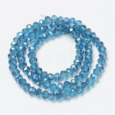 Electroplate Glass Beads Strands EGLA-A034-T6mm-I04-1