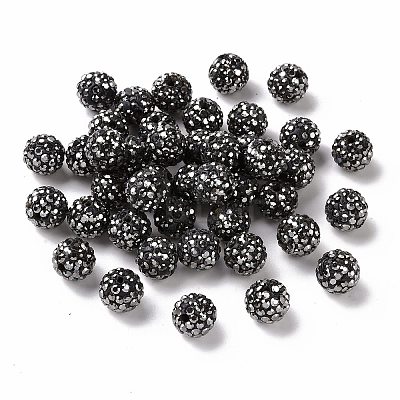 Pave Disco Ball Beads RB-A130-10mm-8-1