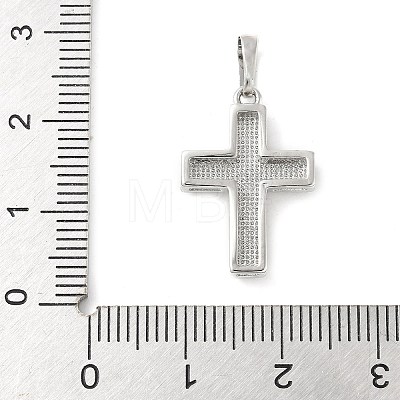 Brass Pave Natural White Shell Pendants KK-S522-01C-P-1