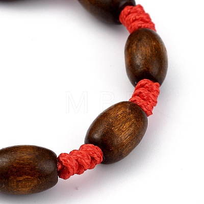 Adjustable Korean Waxed Polyester Cord Kid Braided Beads Bracelets BJEW-JB05437-1