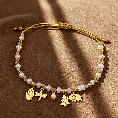 304 Stainless Steel Charm Bracelets BA2405-5-1