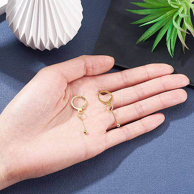 Brass Leverback Earring Findings EJEW-TAC00035-1