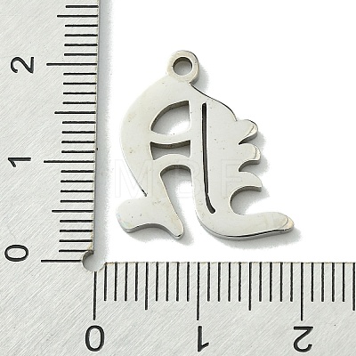 Non-Tarnish 201 Stainless Steel Pendants STAS-B055-01P-N-1