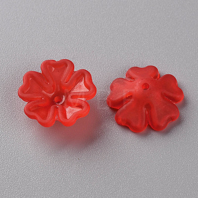Transparent Frosted Acrylic Bead Caps MACR-S371-04A-712-1