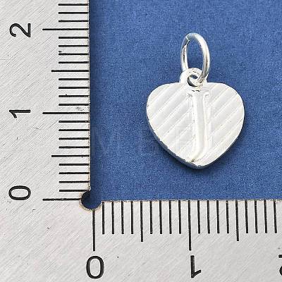 925 Sterling Silver Heart with Capital Letter Charms STER-S009-13J-S-1