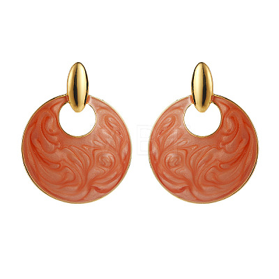 Alloy Enamel Stud Earrings WGBC202-01-1