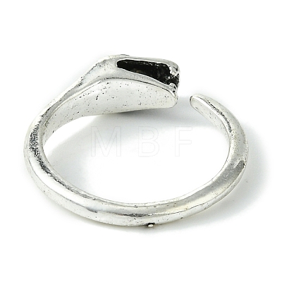 Snake Alloy Open Cuff Rings RJEW-K275-87AS-1