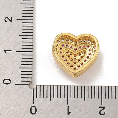 Rack Plating Brass Micro Pave Cubic Zirconia Beads KK-C074-66G-01-1