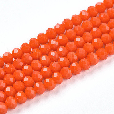 Opaque Solid Color Imitation Jade Glass Beads Strands EGLA-A044-P3mm-D03-1