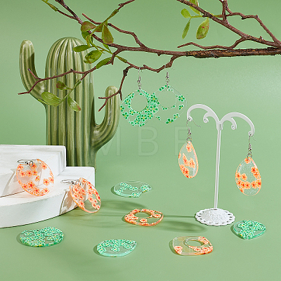SUNNYCLUE DIY 6Pairs Flower Themed Earring Making Kits DIY-SC0015-31P-1