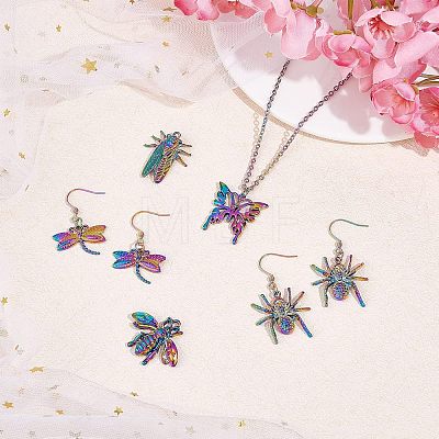  12Pcs 6 Styles Plated Alloy Pendants FIND-NB0001-39-1