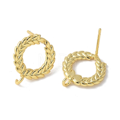 Brass Stud Earring Findings KK-S516-06G-1