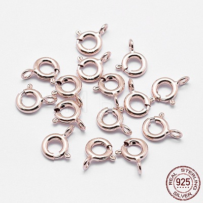 925 Sterling Silver Spring Ring Clasps STER-K167-076D-RG-1