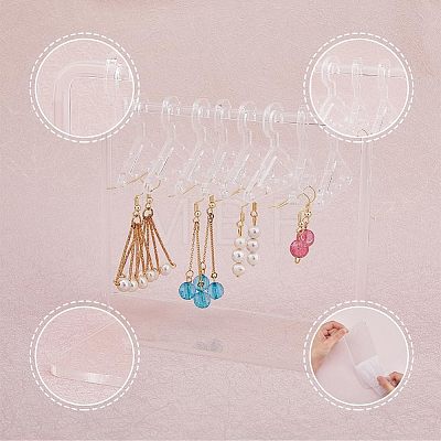 Transparent Acrylic Earring Display Stands EDIS-WH0021-11-1