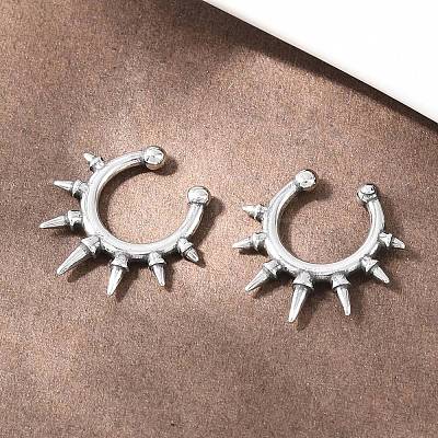 316 Stainless Steel Hoop Nose Rings AJEW-C044-05A-AS-1