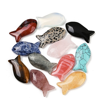 Natural & Synthetic Mixed Stone Pendants G-G275-01-1