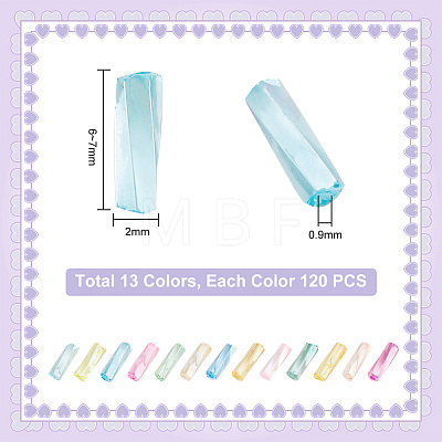   1560Pcs 13 Colors Opaque Colours Glass Twist Bugle Beads GLAA-PH0002-64-1