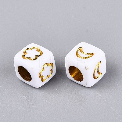 Opaque Acrylic Beads SACR-Q001-09A-1