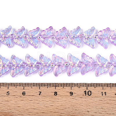 Transparency Electroplate Glass Beads Strands GLAA-T023-39A-05-1