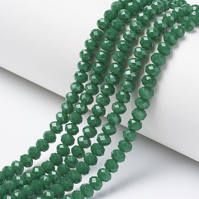 Opaque Solid Color Imitation Jade Glass Beads Strands EGLA-A044-P2mm-D09-1