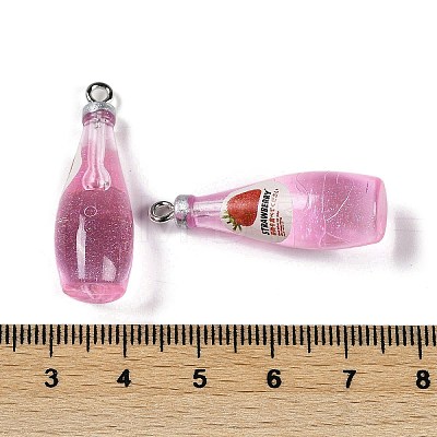 Transparent Resin Pendants RESI-D074-03D-1