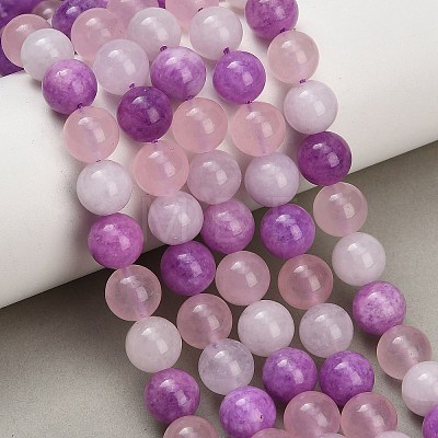 Natural White Jade & Madagascar Rose Quartz & Dyed White Jade Beads Strands GG-CBA1A62-A01-02-1