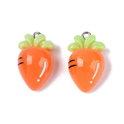 Spray Painted Opaque Resin Pendants RESI-Q232-01B-1