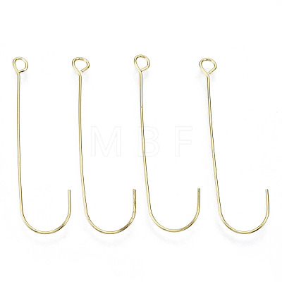Brass Earring Hooks KK-R122-035-NF-1