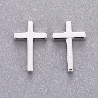 Brass Tiny Cross Charms KK-L189-05P-1