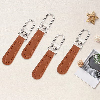 8Pcs PU Leather Zipper Pulls for Handbags Luggage and Jacket FIND-CL0002-09A-1