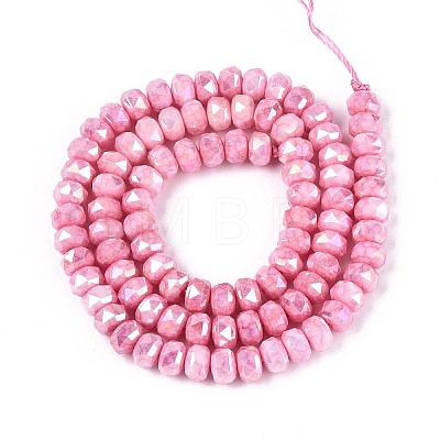 Anti-Tarnish Electroplate Glass Beads Strands GLAA-T025-6mm-11E-1