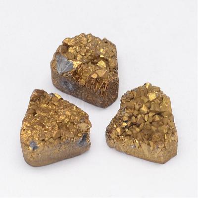 Electroplated Natural Druzy Quartz Crystal Beads G-G888-06-1