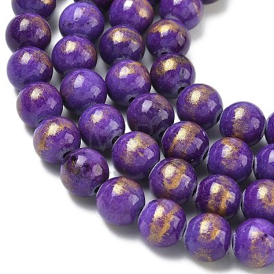 Natural Mashan Jade Beads Strands G-F670-A25-8mm-1