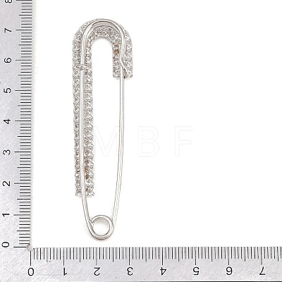 Crystal Rhinestone Safety Pin Brooches JEWB-A040-01C-P-1