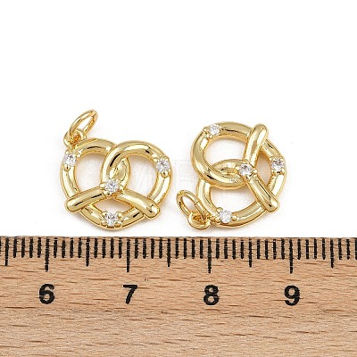 Brass Micro Pave Cubic Zirconia Pendants KK-A269-54G-1