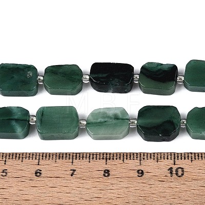 Natural Fuchsite Beads Strands G-C098-A34-01-1