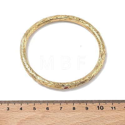 Artisan Engraved 304 Stainless Steel Rhinestone Bangles for Women BJEW-D456-01G-01-1