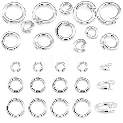 12Pcs 3 Styles Brass Open Jump Rings KK-TA0008-82P-1