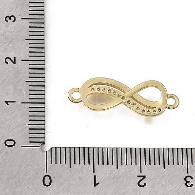Brass Micro Pave Clear Cubic Zirconia Connector Charms KK-CBAA632-33G-1