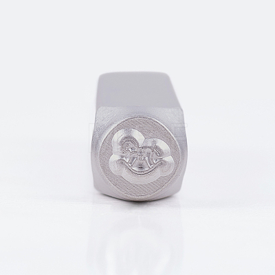 Iron Metal Stamps AJEW-BC0005-56H-1