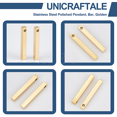 Unicraftale 8Pcs 304 Stainless Steel Polished Pendant STAS-UN0055-98-1