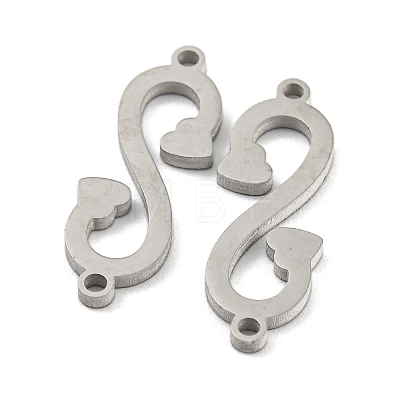 304 Stainless Steel Connector Charms STAS-P344-13P-1