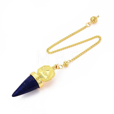 Natural & Synthetic Mixed Gemstone Cone Dowsing Pendulums G-T142-40-1